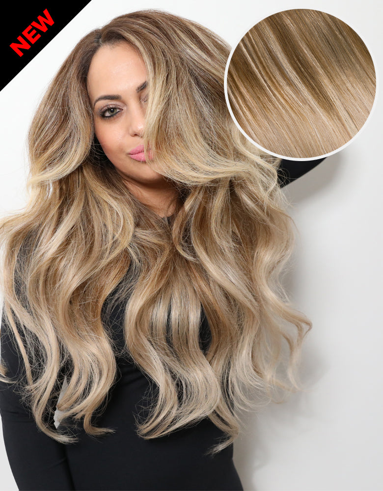 Balayage 160g 20 Ombre Ash Brown Ash Blonde Hair Extensions