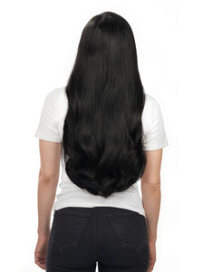 hip length black hair