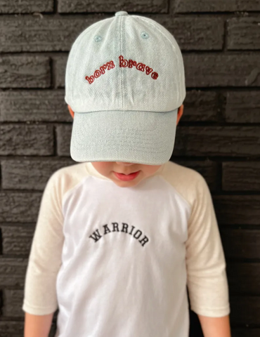 Born Brave embroidered hat