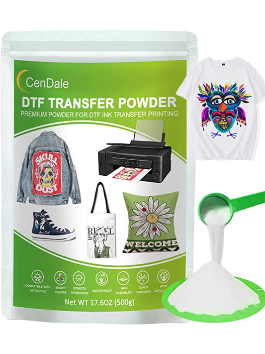 CenDale DTF Powder White DTF Transfer Powder - 1000g