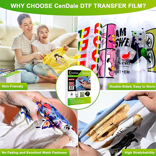 Yamation DTF Transfer Film: Glow in The Dark DTF Glitter Film 8.5 x  11inch 15 Sheets PET Paper Glossy Clear Cold Peel Direct to Film Transfer  Paper