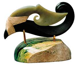 Greenstone Hook Carving