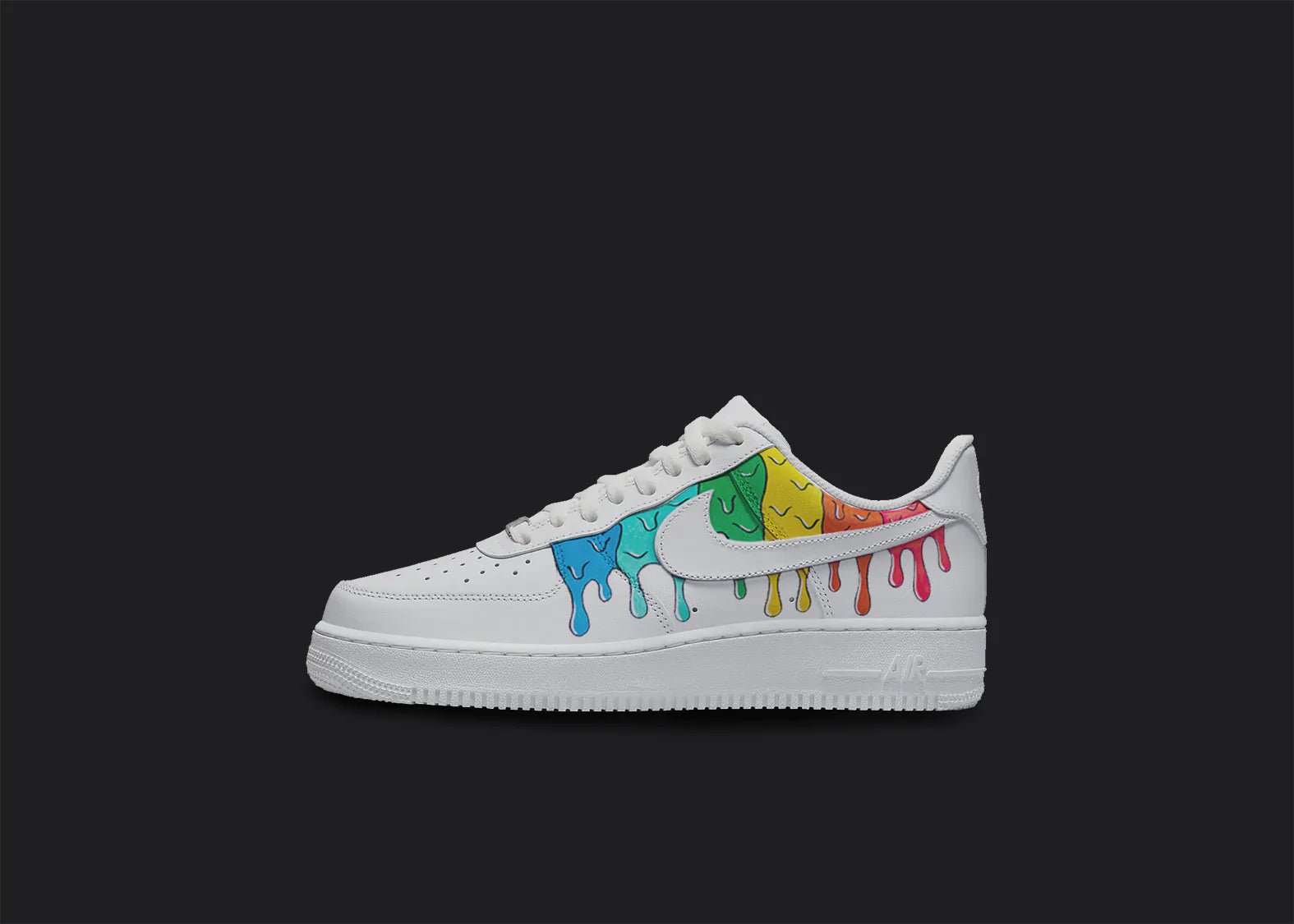 rainbow drip custom nike air force 1