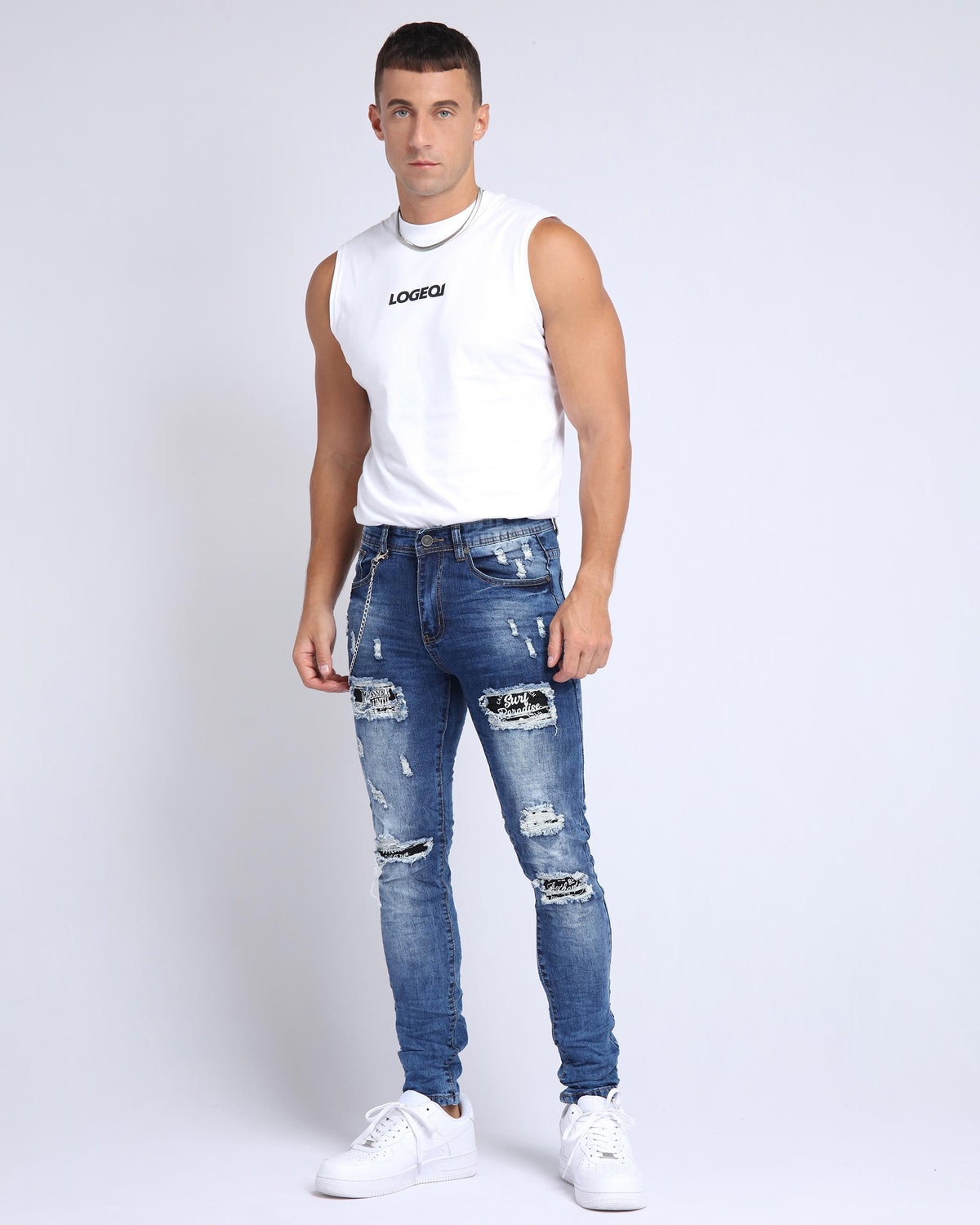 Men's Graffiti Jeans-LOGEQI