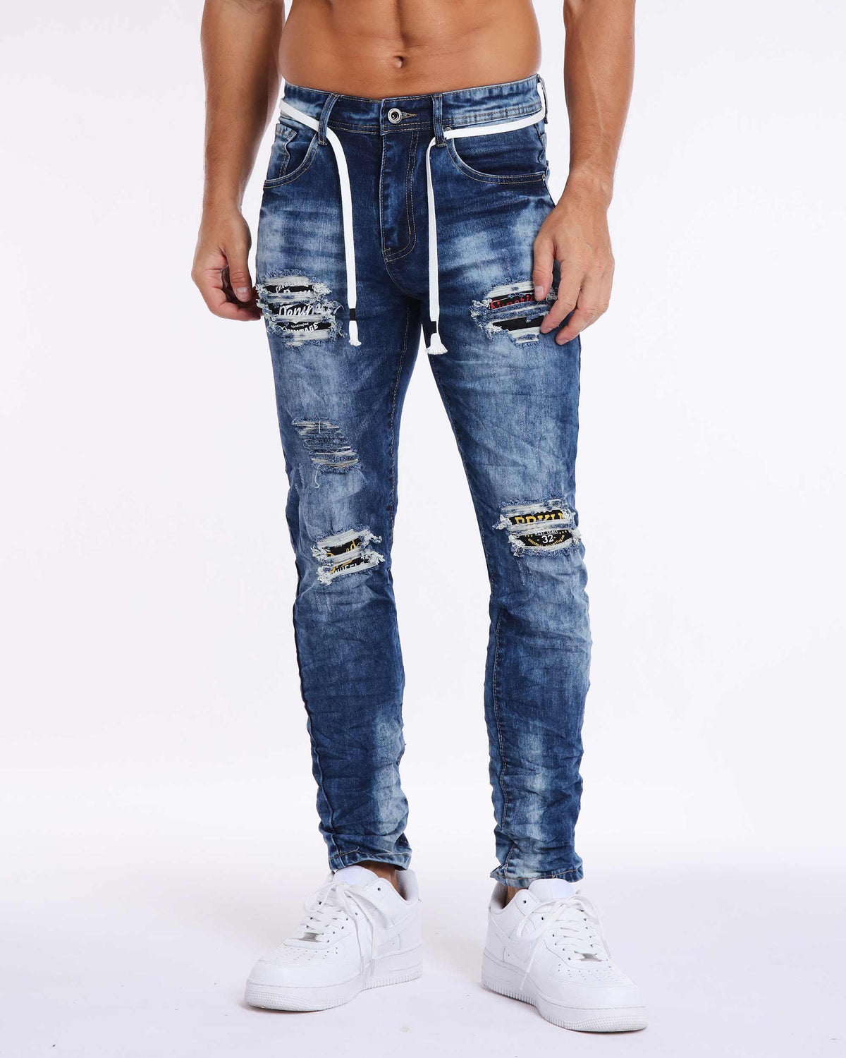 NOTHINGNESSWORLD Graffiti Damaged Jeans-