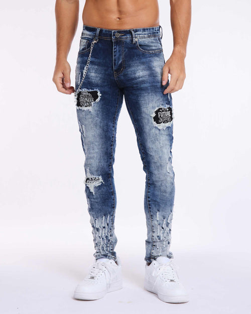 Men's Graffiti Jeans-LOGEQI