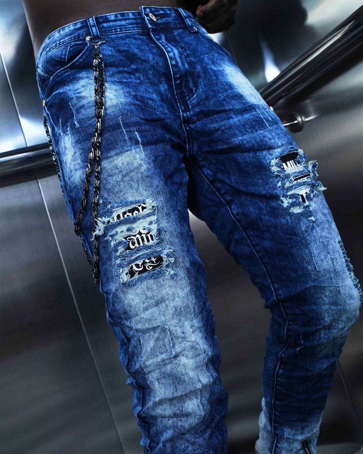 NOTHINGNESSWORLD Graffiti Damaged Jeans | irfanputera.com