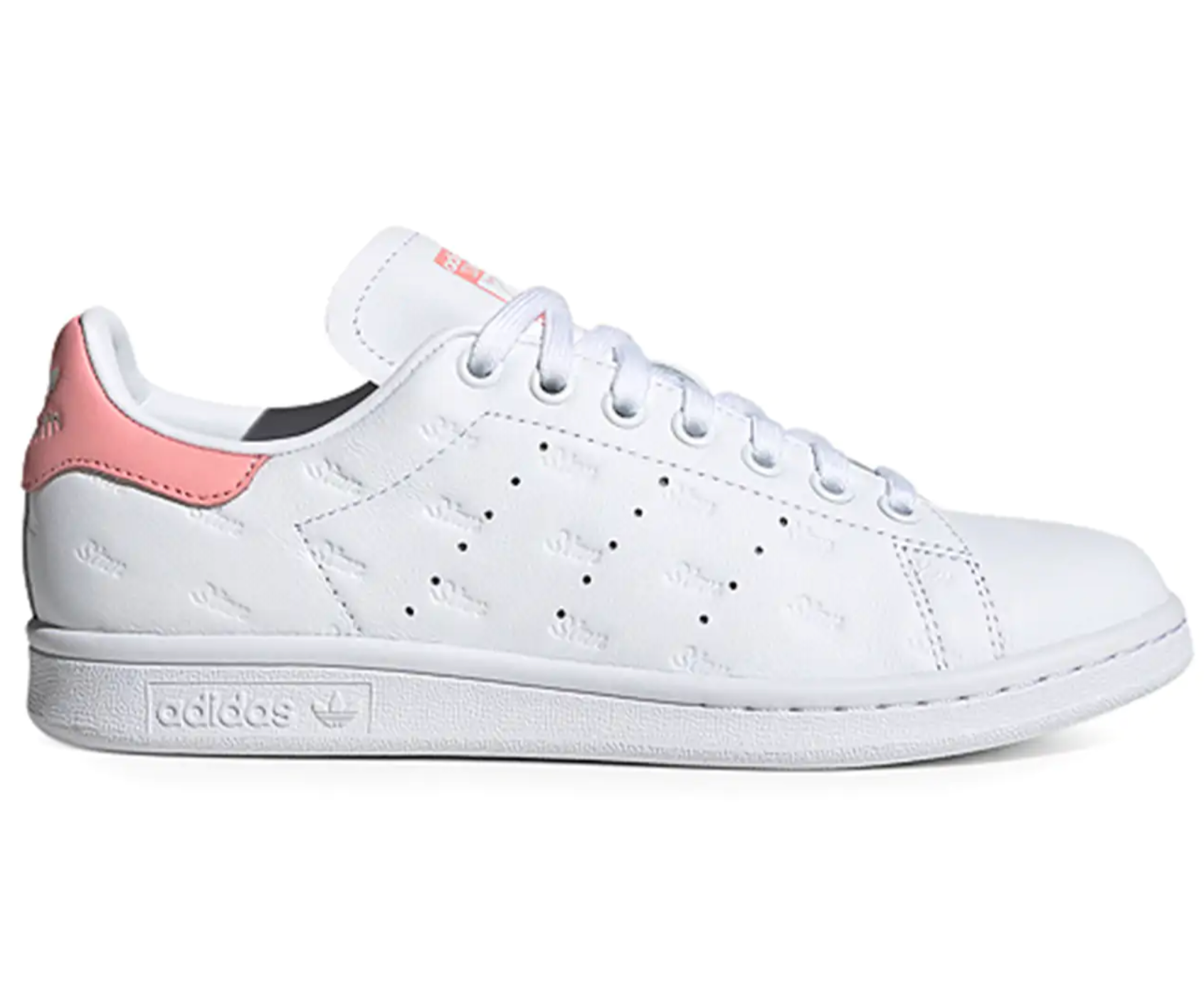 Bekwaamheid Rode datum door elkaar haspelen Adidas Originals Women's Embossed Stan Smith Sneaker - White/Pink/Blac –  Circonomy