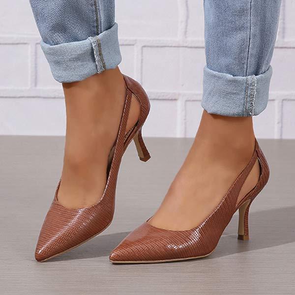 Women's Fashion Pointed-Toe Stiletto Sandals with Hollow Design 75174034C