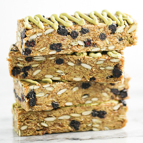 Blueberry Green Tea Granola Bars