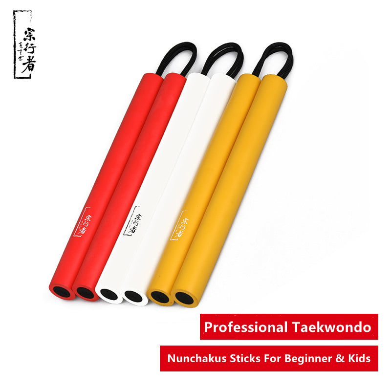 Premium Martial Arts Nunchaku for Children – Taekwondo & Kung Fu Training, Safe Thick Parachute Rope, 245CM Stick, Ages 5-12