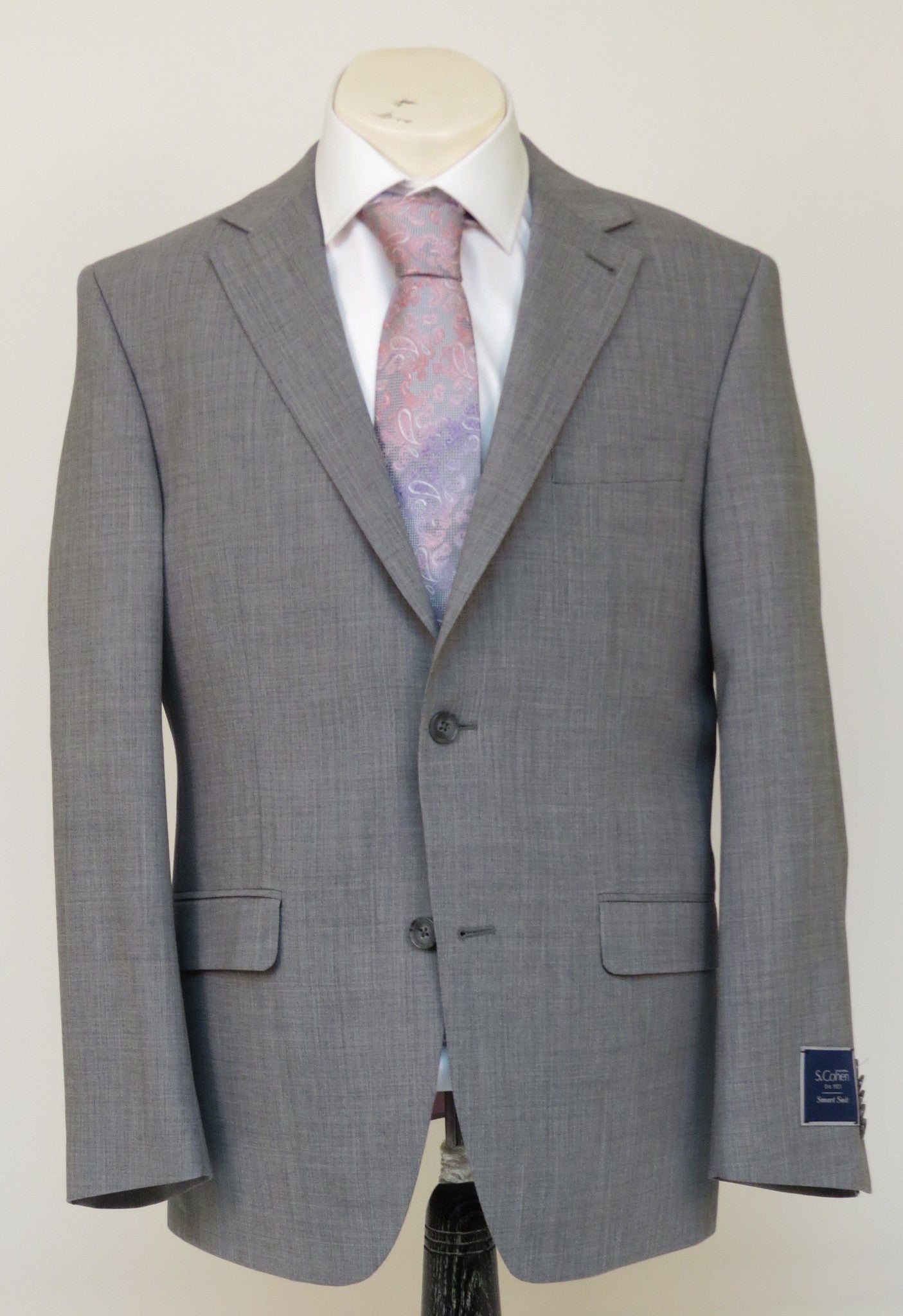 S. Cohen - Smart Suit - 4J00S0 - Modern Fit - Pearl Grey - 100% Wool ...