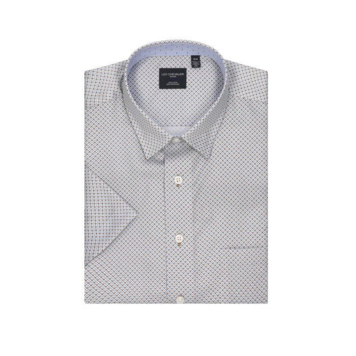 Leo Chevalier - Short Sleeve Shirt - Casual Fit - 100% Cotton Non-iron ...