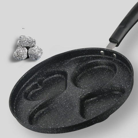 Poêle à pancake forme ourson gris et noir L15cm