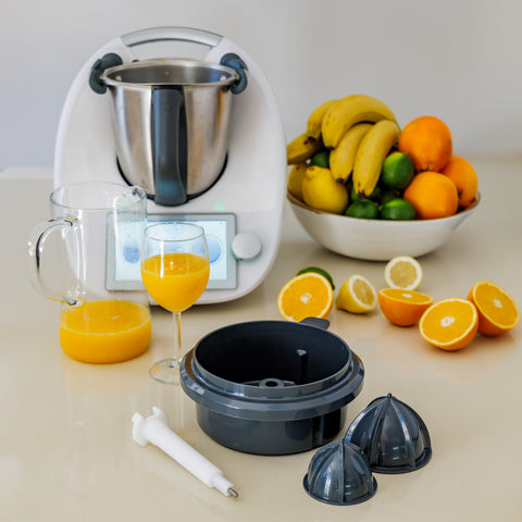 Pressix - Presse-Agrumes pour Thermomix (+ 2 Accessoires et 1 Livre OFFERTS)