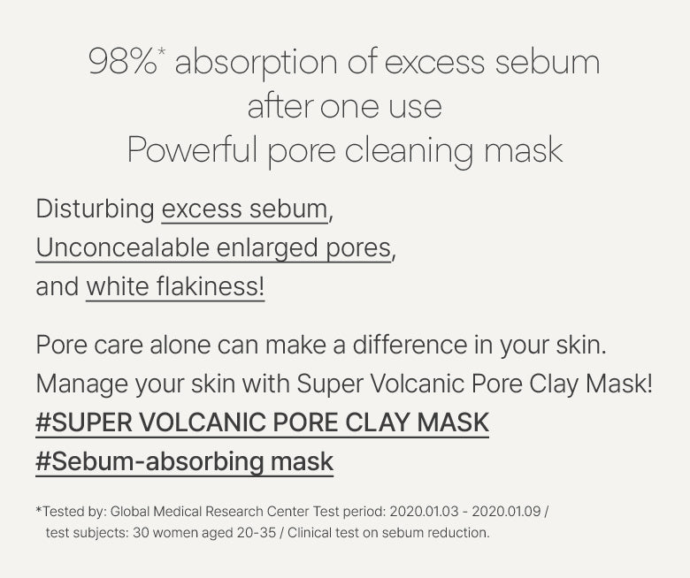Super Volcanic Pore Clay Mask page two.