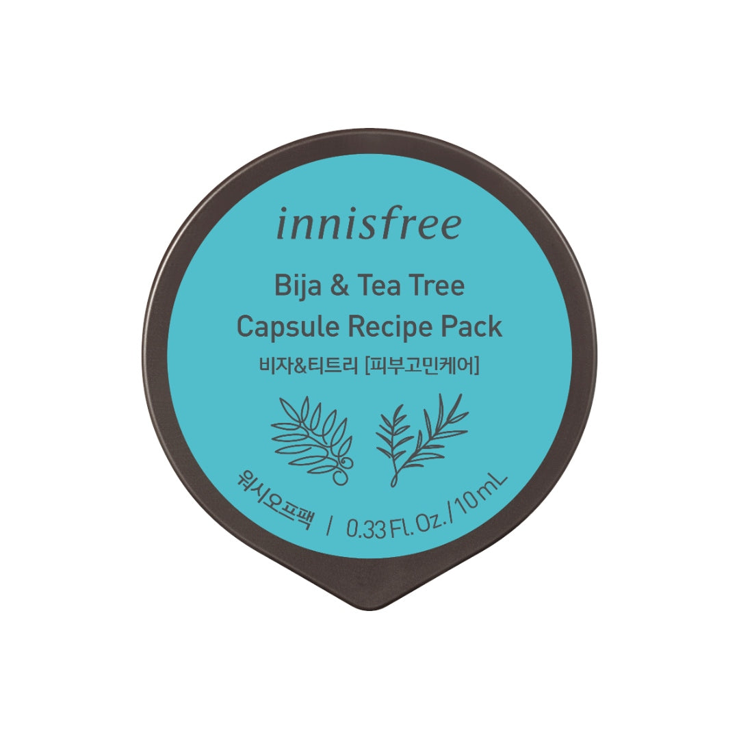 Смываемые корейские маски. Капсульная маска для лица Innisfree Capsule Recipe Pack, 10 мл. Маска Innisfree Capsule bija Tea Tree. Innisfree капсульная маска Capsule Recipe Pack Green Tea с экстрактом зеленого чая. Capsule Recipe Pack bija & Tea Tree.