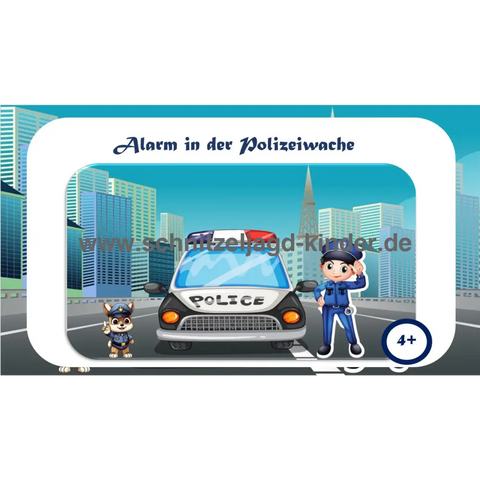 Polizei Schnitzeljagd - SCHATZSUCHE 4-5 JAHREN - SCHNITZELJAGD AUFGABEN ZUM AUSDRUCKEN PDF-schnitzeljagd-kinder