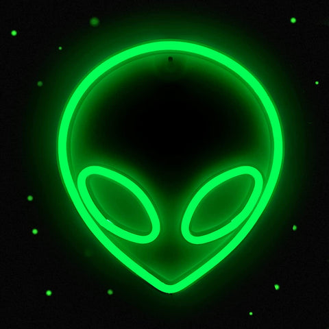 Alien Mint Green Neon Sign