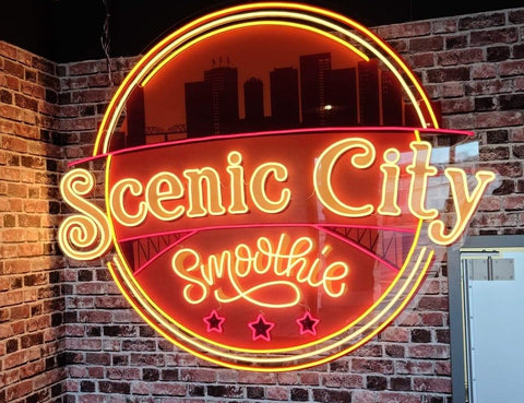 Scenic Orange Neon Sign