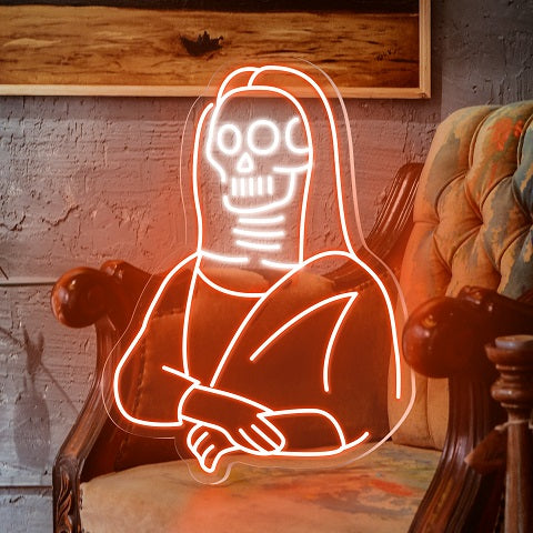 neon sign mona lisa