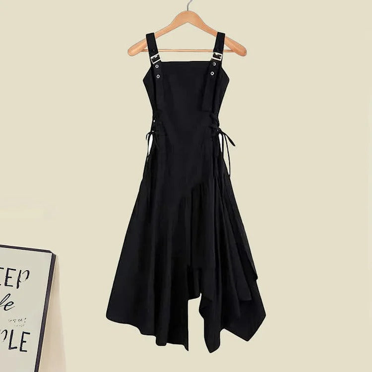 Preppy Hollow Out Sweatshirt Ruffle Split Slip Dress Two Piece Set - Image 11