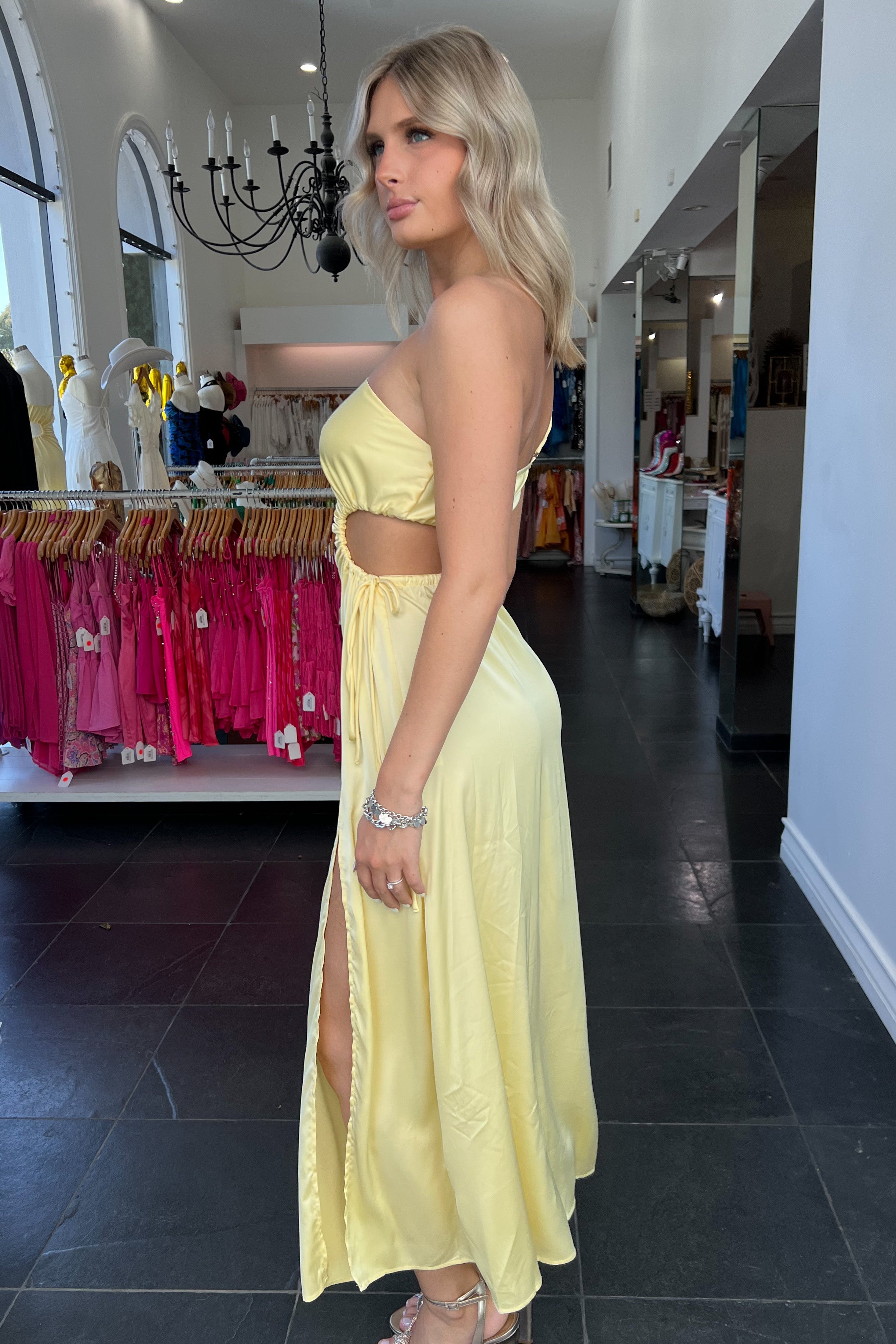 Golden Sunset Maxi Dress-Yellow - Image 5