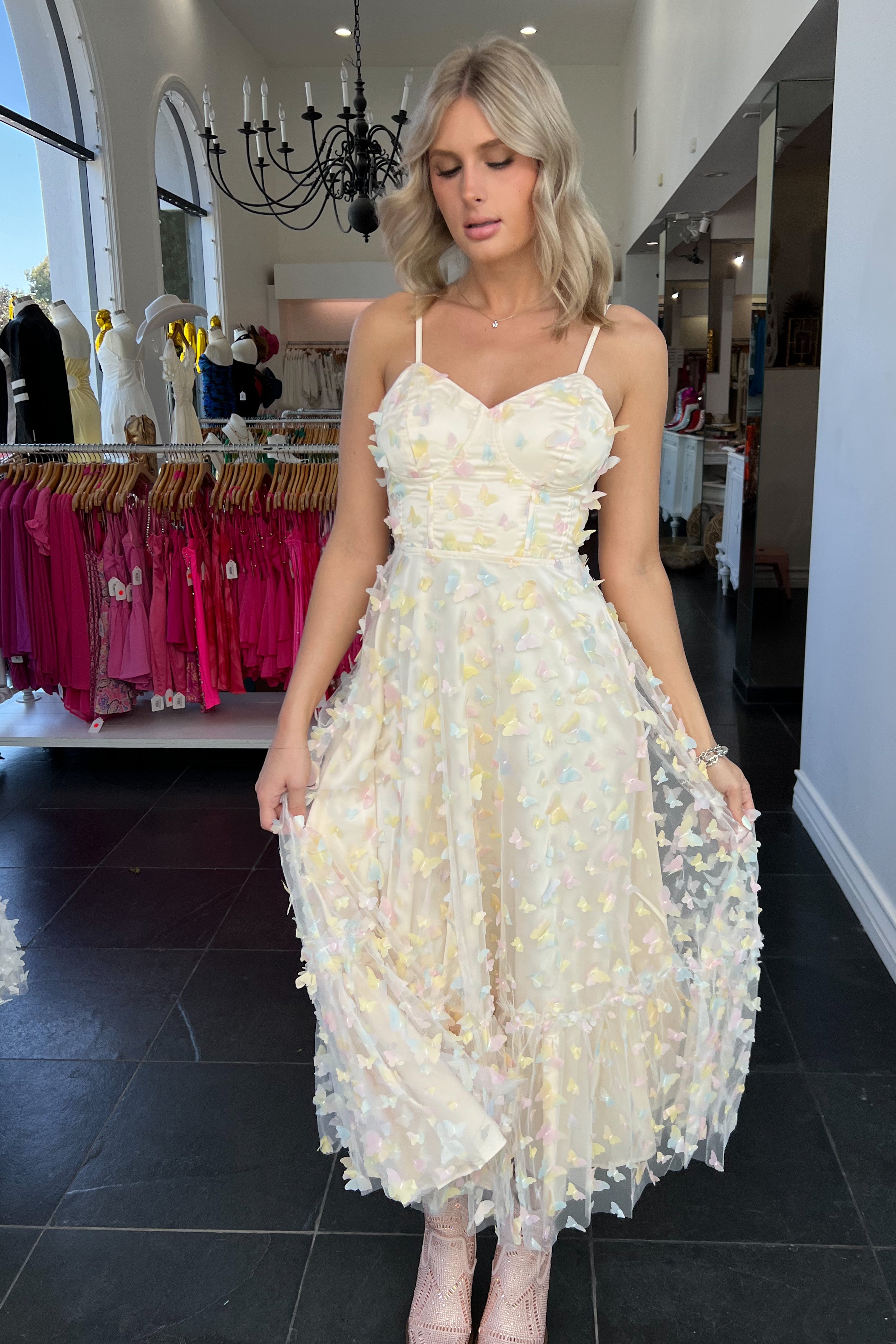 Papillon Dress-Cream - Image 10