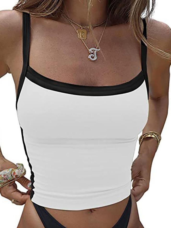 Contrast Trim Vintage Crop Cami Top - Image 8