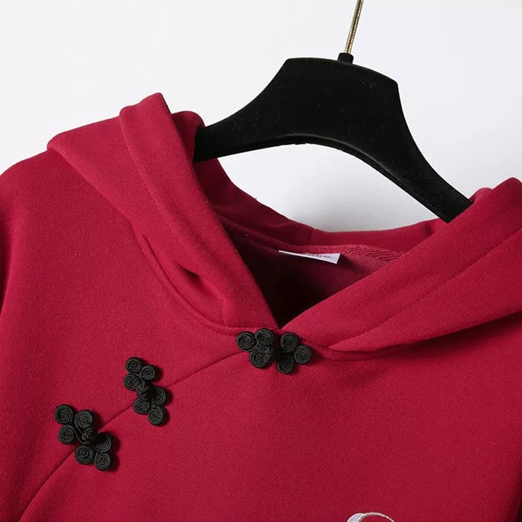 Blessing Swan Embroidery Sweatshirt Dress - Image 4