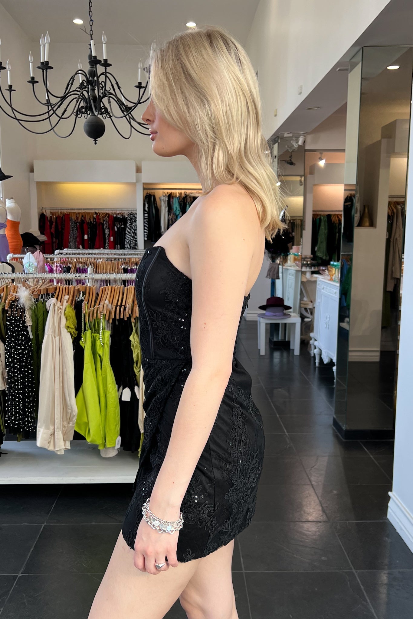 Homecoming Queen Dress-Black - Image 3