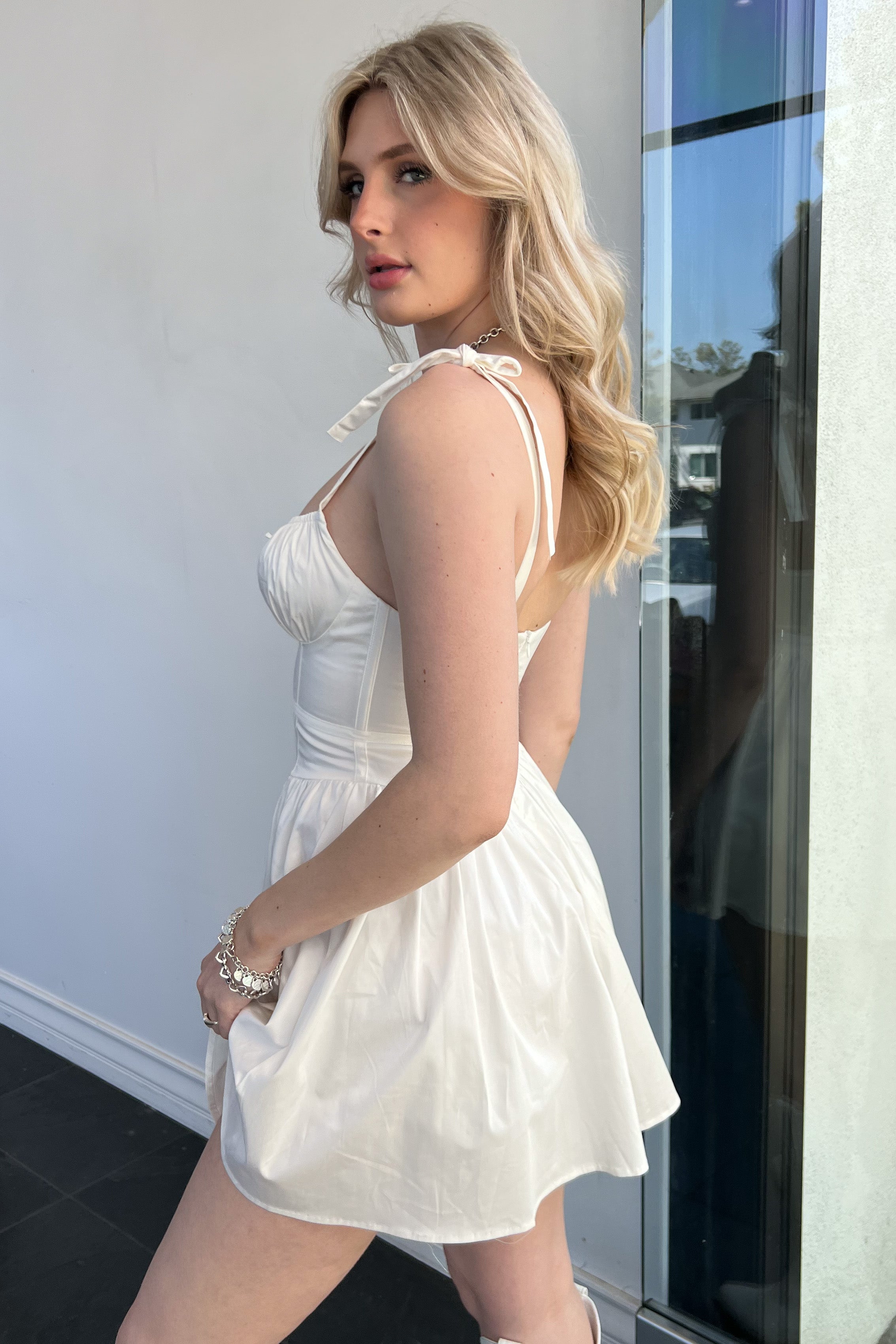 All Summer Long Dress-White - Image 3