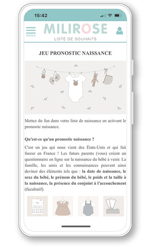 Liste de naissance avec jeu de pronostic bébé