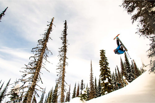 Zev Hudson backflip while skiing