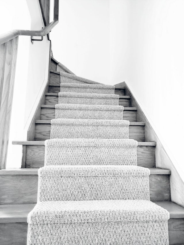 stairs with carpet runner