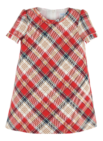 Plaid short sleeve dress
