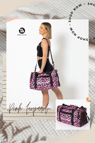 Deezi Active Pink Leopard Gym Bag