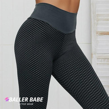 Baller Babe High Waisted Booty Shorts Black, Ballerbabe