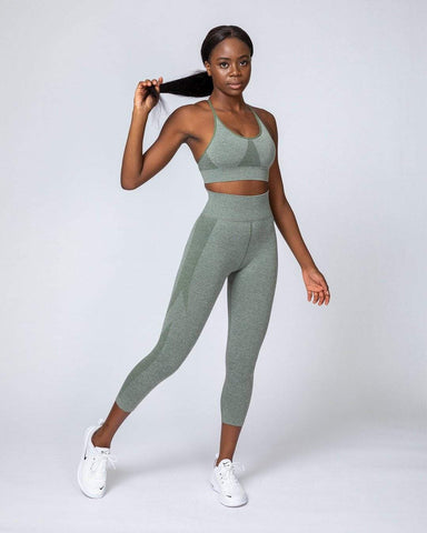 SEAMLESS LEGGINGS 7/8 - CHARCOAL MARL – MUSCLE REPUBLIC