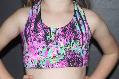 Space Pony V Sports Bra Youth Girls