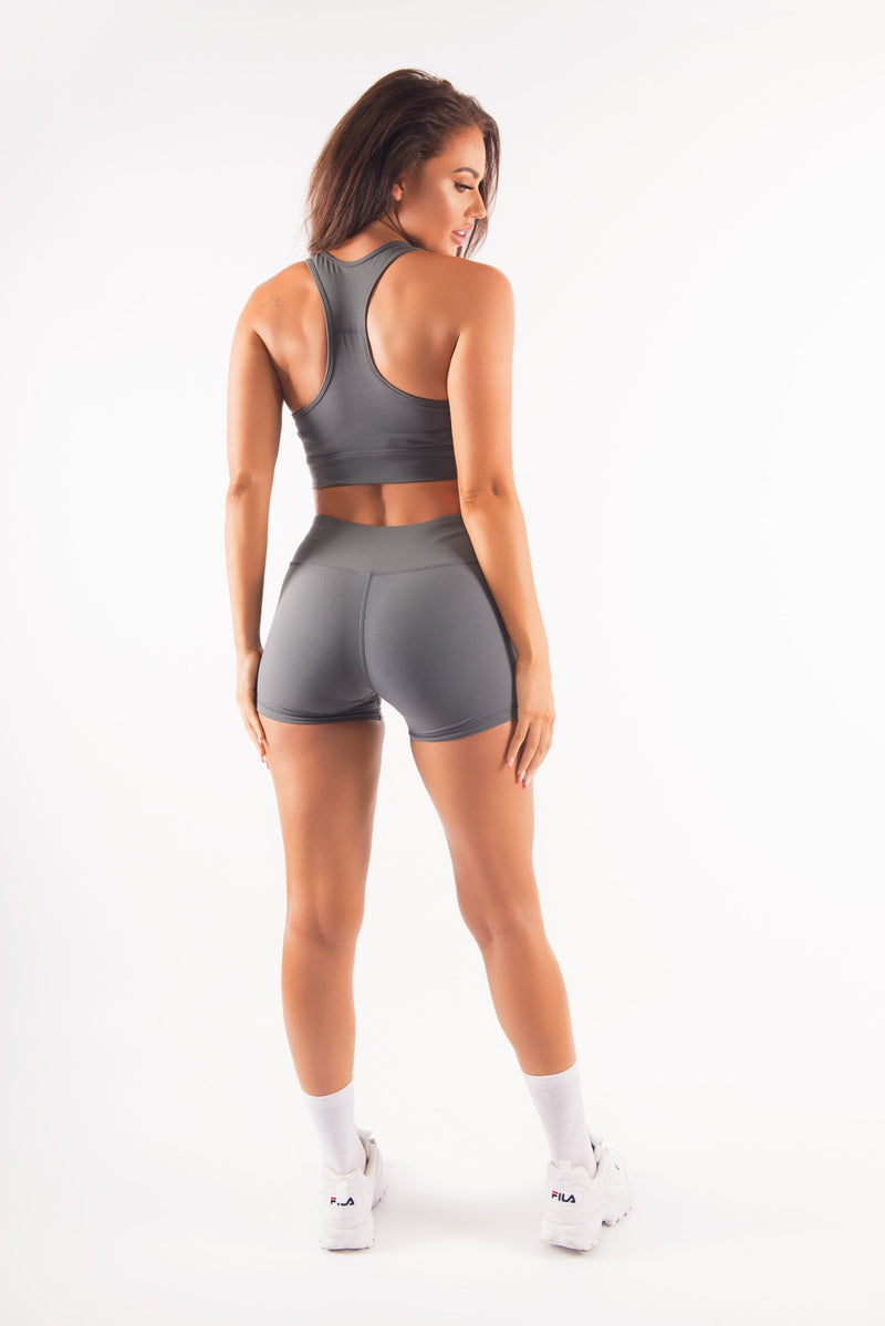 HYPED BOOTY SHORTS - CHARCOAL | Three 