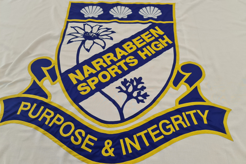 Narrabeen Sports High "Purpose and Integrity" Flag