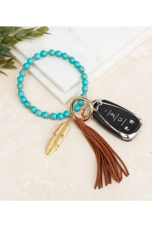 Hands Free Silicone Gold Leo Key Ring Bracelet