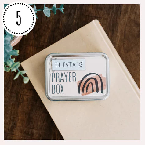 personalized prayer box with name on front cover - christian gifts for friends