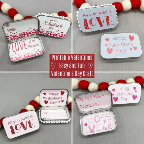 completed printable valentine's projects from inawehandmade.