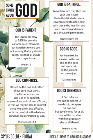 Bible verses and truth about God.