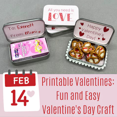Altoid tins made into Valentine treats with purchased or homemade candy