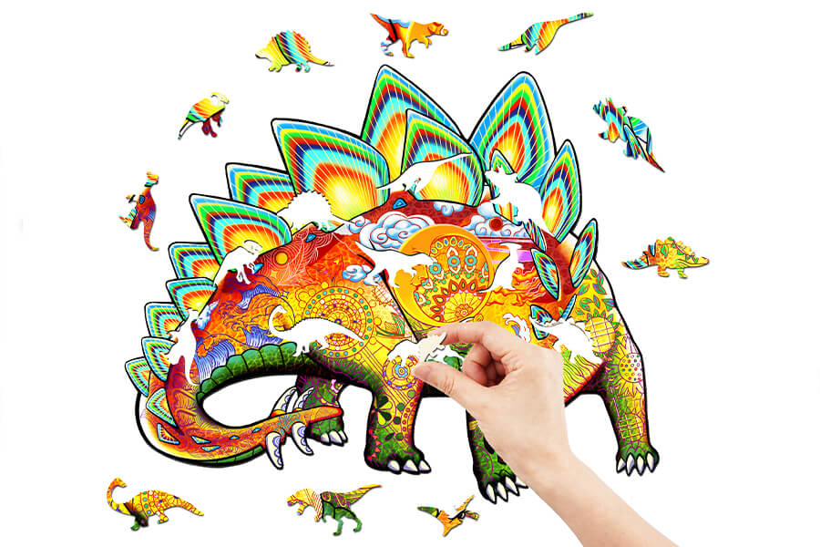 puzzle en bois dinosaure