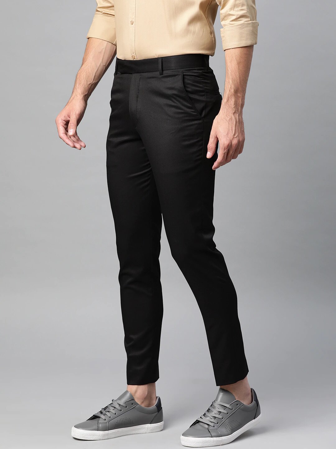 Men's Comfy Straight Leg Business Trousers Slim Fit Pants - Temu