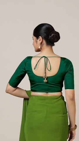 green saree blouse 2